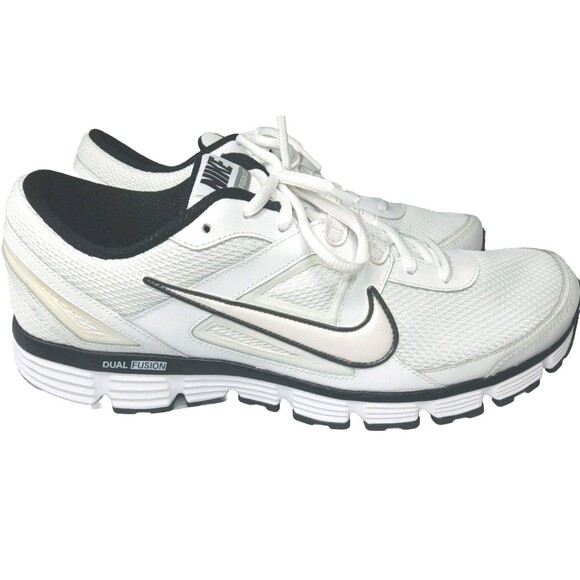 Nike Dual Fusion ST Shoes Men's Size 13 Sneakers White~Yellow - Picture 4 of 11